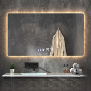 <span class=keywords><strong>Espejo</strong></span> inteligente para baño, <span class=keywords><strong>espejo</strong></span> para inodoro, pantalla táctil, luz LED, <span class=keywords><strong>maquillaje</strong></span> luminoso, antivaho, colgante de pared, <span class=keywords><strong>espejo</strong></span> de baño, cosmético plateado - Product Image 3