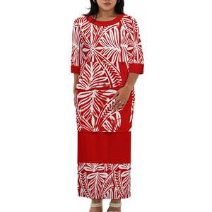 Samoa stampa tribale Puletasi abiti donna donna estate abiti donna taglie forti sera festa Puletasi Set 2 pezzi - Product Image 1