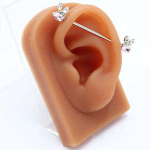 Dark Skin <b>Silicone</b> Ear Model Human Ear Piercing Practice Display <b>Tool</b> for Body Art Jewelry Training - Product Image 5