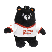 Ours en peluche noir rembourré en coton PP, personnalisable, avec T-shirt, OEM ODM
