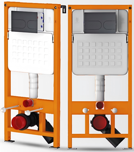 <span class=keywords><strong>Cisterna</strong></span> Oculta de Estilo Moderno TUSSON TS005T-Naranja para <span class=keywords><strong>Inodoro</strong></span> Suspendido en la Pared, de Alta Gama, con Doble Descarga, Tanque de Plástico Oculto para Baño - Product Image 3