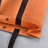 Sac fourre-tout en tissu non tissé laminé écologique avec logo personnalisé, pour vêtements, cadeaux, shopping, avec bouton caché