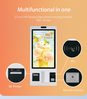 Système de point de vente moderne tout-en-un, écran tactile 27 pouces, paiement en libre-service, machine de point de vente, caisse enregistreuse, kiosque