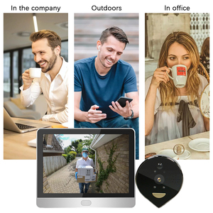 Enxun thông minh 4.3 inch 3MP video chuông cửa máy ảnh với tầm nhìn ban đêm và Wide Angle Monitor <span class=keywords><strong>Door</strong></span> lổ nhìn trộm Viewer Doorphone - Product Image 5