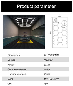 Luces celulares hexagonales RGB personalizadas Luz de panal amarilla modular para talleres de reparación de automóviles - Product Image 6