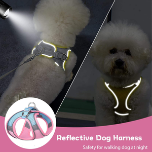Arnés y Correa para Mascotas, Perros y Gatos Pequeños, con Malla Transpirable, Ajustable, con Tiras Reflectantes, para el Verano - Product Image 2