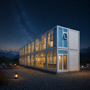 Villa Modular Desmontable <span class=keywords><strong>con</strong></span> Paredes de Cristal de Lujo para Hotel Resort <span class=keywords><strong>en</strong></span> Indonesia y Cabaña Moderna para Huéspedes <span class=keywords><strong>en</strong></span> <span class=keywords><strong>la</strong></span> <span class=keywords><strong>Playa</strong></span> - Product Image 1