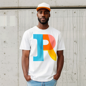 T-Shirt a manica corta in poliestere e cotone bianco con inchiostro personalizzato a base d'acqua - Product Image 5