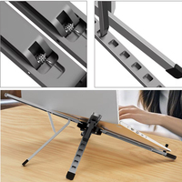 Cadeaux d'affaires, support d'ordinateur portable réglable, pliable, antidérapant, en alliage de zinc, support pour ordinateur portable, super mini