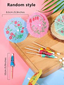 カクテルドリンク傘つまようじ飲料傘カクテルピック、ミニ飲料傘カクテルつまようじハワイアン - Product Image 6