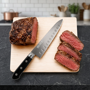 Serrated Chef <b>Knife</b> Stainless Steel Plastic Handle Ambidextrous 8-9.9in Blade Dishwasher <b>Safe</b> for Butcher Shop - Product Image 2