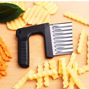 Cuchillo manual multifunción de acero inoxidable y plástico PP para cortar patatas y patatas fritas con ondas, suministro directo de fábrica - Product Image 2