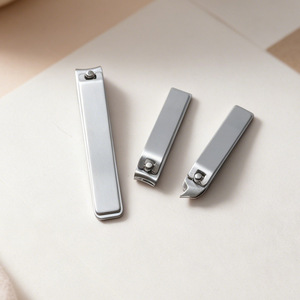 Outils de soin des ongles à domicile, coupe-ongles haut de gamme en acier inoxydable, coupe-ongles combinés à lame inclinée et plate, paquet individuel. - Product Image 1