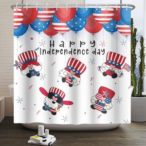ผ้าม่านอาบน้ำวันเป็นอิสระกับพวกโนมส์และลูกโป่งรักชาติตกแต่งบ้านห้องน้ำในสต็อก - Product Image 2