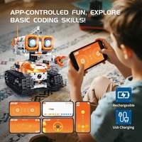 560 pièces de blocs de construction robotiques STEM DIY, jouets modèles 3 en 1, robot programmable à double mode (APP et télécommande), kits de construction de briques robotiques