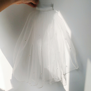 <span class=keywords><strong>Voile</strong></span> <span class=keywords><strong>de</strong></span> mariage élégant à 1 étage avec décoration en perles ou strass pour enterrement <span class=keywords><strong>de</strong></span> vie <span class=keywords><strong>de</strong></span> jeune fille <span class=keywords><strong>et</strong></span> première communion - Product Image 4