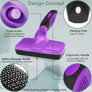 <b>Pet</b> Cleaning Product Essential Plastic <b>Pet</b> Hair <b>Brush</b> Needle Comb Cat Dog Hair Removal Comb for <b>Pet</b> Cleaning & Bathing - Product Image 3