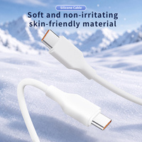 Câble de charge rapide USB-C vers USB-C 60W PD, conducteur en cuivre pur, silicone souple, durable pour tablette, ordinateur portable, téléphone mobile IOS