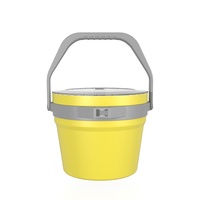 Seaux à glace/bacs à boissons modernes en acier inoxydable 304 de grande capacité avec poignée portable et ceinture fixe pour les fêtes