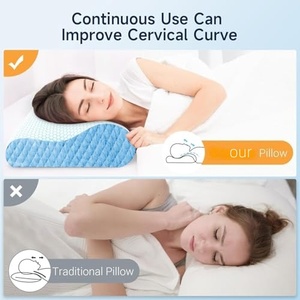 Oreiller orthopédique en mousse à mémoire de forme, antibactérien, respirant, écologique, soutien cervical, soulagement de la douleur au cou, doux et ergonomique - Product Image 5