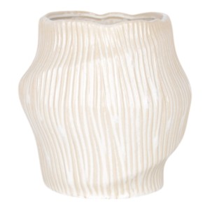 Vaso in Ceramica Ondulato Scultoreo, Vaso Moderno Scanalato per Fiori, Decorazione per Soggiorno e Camera da Letto - Product Image 2