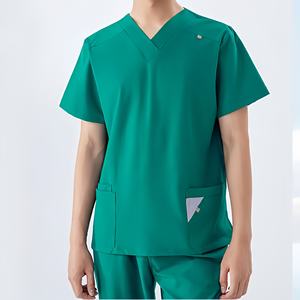 Uniforme Médico Elegante y Antiarrugas en Oferta, Conjunto de Blusa y Pantalones para Trabajo Hospitalario - Product Image 3