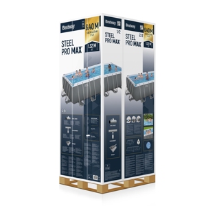 Bestway 5612b khung hình chữ nhật trên mặt đất hồ bơi thiết lập 6.40 m x 2.74 m x 1.32 m gia đình PVC hồ bơi ngoài trời - Product Image 6