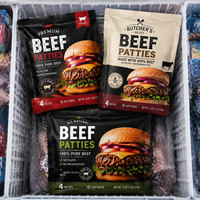 Sachet d'emballage alimentaire surgelé personnalisé, sachet refermable pour galettes de burger surgelées, emballage alimentaire à trois soudures latérales
