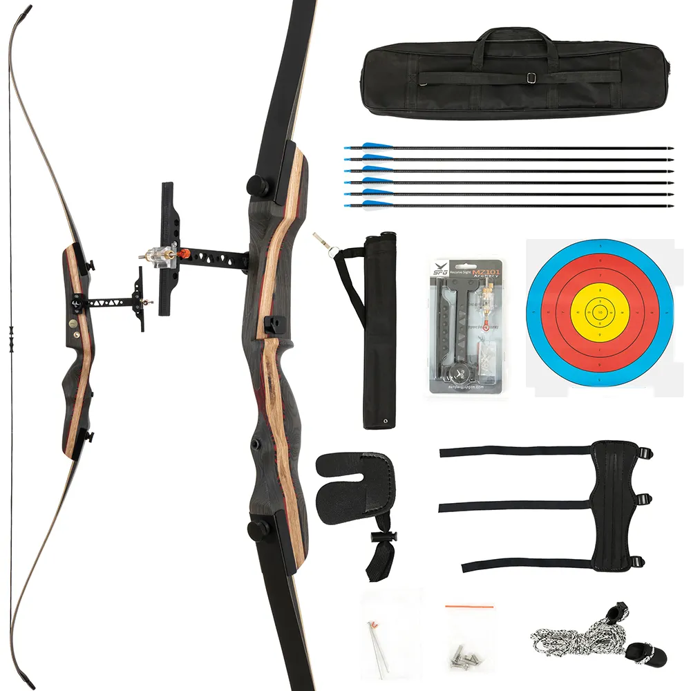 67.5'' PMZ Archery Bow And Arrow Set Outdoor Equipment For Hunting Takedown Bow Hunting