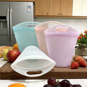 Sacs de conservation alimentaire en silicone Simplicity, compatibles micro-ondes, pour réfrigérateur et congélateur, 1000ml/750ml/500ml, pour lait et protéines en poudre - Product Image 3