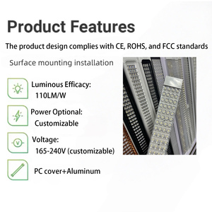 Tùy chỉnh 600mm 900mm 1200mm tuyến tính LED plafonnier đèn với ánh sáng nhẹ nhàng Nhôm PC ống đèn và LED Batten - Product Image 2