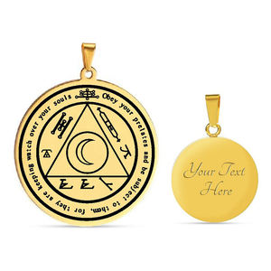 HLSS515 Grimoire of Pope Honorius Símbolos el <span class=keywords><strong>libro</strong></span> de brujería de Honorius Talisman Amulet Collar con colgante de acero inoxidable - Product Image 5