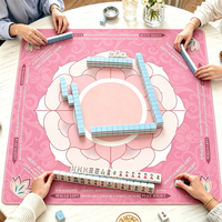 Tapis de Mahjong Américain Moderne de Luxe en Gros, Housse de Table en Caoutchouc Silencieuse, Pliable, Lavable, Non Toxique, Faible MOQ