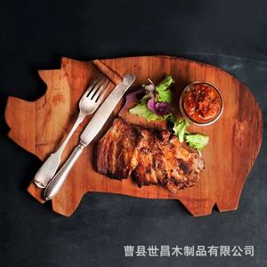 Plato de madera con forma de animal para carne, bandeja duradera para fiestas y delicatessen - Product Image 2