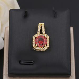 JXX Joyería Chapada en Oro, Colgante de Circonita Cúbica 5A+ de Colores para Mujer, Hecho de Latón - Product Image 4