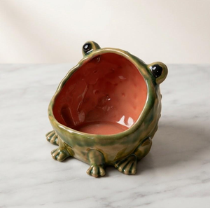 Pot à épices en céramique créatif en forme de grenouille à grande bouche, boîte à bonbons et à sel, forme irrégulière, décoration de cuisine et de maison - Product Image 5