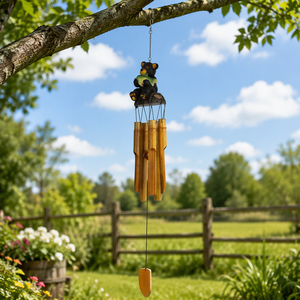 Campanelli a Vento in Resina e Bambù con Logo Personalizzato HF, Nuovo Stile, Decorazione da Appendere per Giardino, Cortile e Casa - Product Image 6