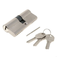 Serrure à cylindre européen SSR de bonne qualité, entraxe 70 mm, 60-100 mm, en laiton, zinc, aluminium, pour porte, 3 clés, nickelé noir