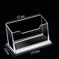 Porte-cartes de visite en plastique acrylique transparent de qualité supérieure, support de présentation de cartes de visite durable et transparent pour bureau, bureau à domicile, salle d'étude