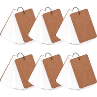 Mini cartes Flash blanches personnalisables, bloc-notes de bricolage, cartes d'index en papier Kraft avec anneau de reliure