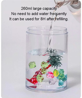 Diffuseur d'humidificateurs d'air à ultrasons USB Lumières LED intelligentes Conception de paysage en plastique portable Maison Hôtel RV Aromathérapie Enfants Bébés