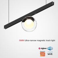 Planet Suspension Designer Edition 5mm Système de piste magnétique ultra-mince 24V Encastré Zigbee Tuya Smart pour Musée