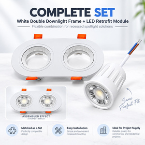 9W ดาวน์ไลท์ LED โมดูลพลาสติกหุ้มอลูมิเนียม AC 230V 950-1000LM หรี่แสงได้ ไม่กระพริบ 60 องศา 15 ชิ้น SMD 2835 9W หรี่แสงได้ LE - Product Image 5