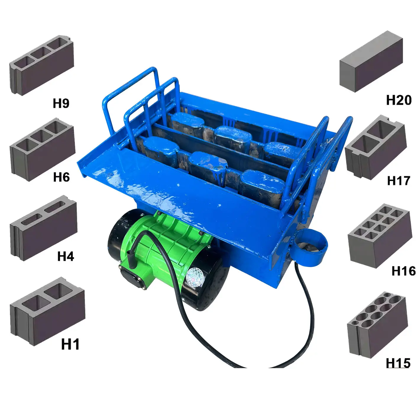 WJ1-45 không điện nhỏ tự động Máy làm gạch công nghiệp một pha đơn giản DIESEL chạy bằng máy làm gạch