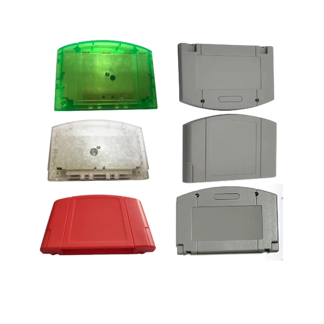 DIY Replace Game Cartridge Shell Housing for Nintendo N64 Transparent Replacement Cart Case with Screws Part Accessories