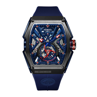 Jam Tangan Pria Anti Air, Jam Tangan Pria, Olahraga, Anti Air, Otomatis, Mekanis, Skeleton Square