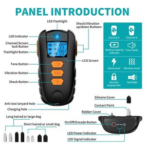 Uzaktan elektrikli köpek <span class=keywords><strong>e</strong></span>ğitim yaka ile köpek şok tasması küçük orta büyük köpekler için şarj edilebilir su geçirmez <span class=keywords><strong>e</strong></span>-yaka - Product Image 6