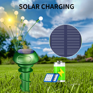 动物驱赶器 超声波太阳能电动充电电池 振动式啮齿动物驱蛇器 闪光灯 环保型 - Product Image 5