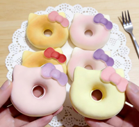 Jouet à presser en forme de gâteau ou beignet, en PU à rebond lent, anti-stress musical, sensation plastiline, décompression, unisexe, à partir de 8 ans, vente en gros