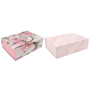 Luxury pink paper packaging <b>box</b> printed <b>gift</b> magnetic <b>box</b>, customizable according to needs - Product Image 3